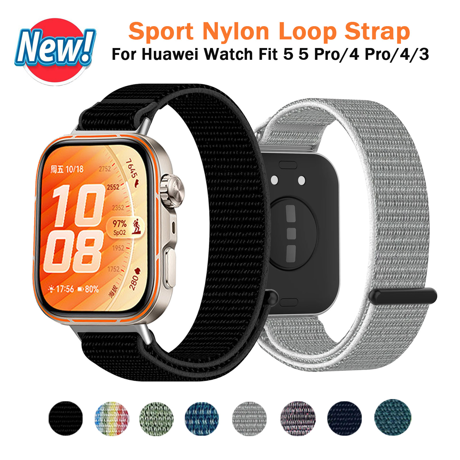 Huawei Smartwatch Watch Fit - Pulseira de Nylon para Smartwatch Huawei