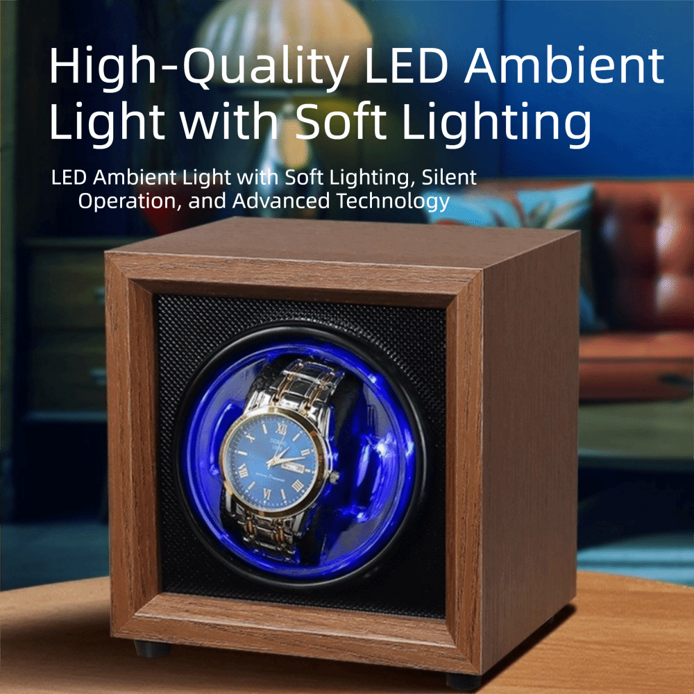 Watch Winder Single - Caixa de Madeira para Relógio com