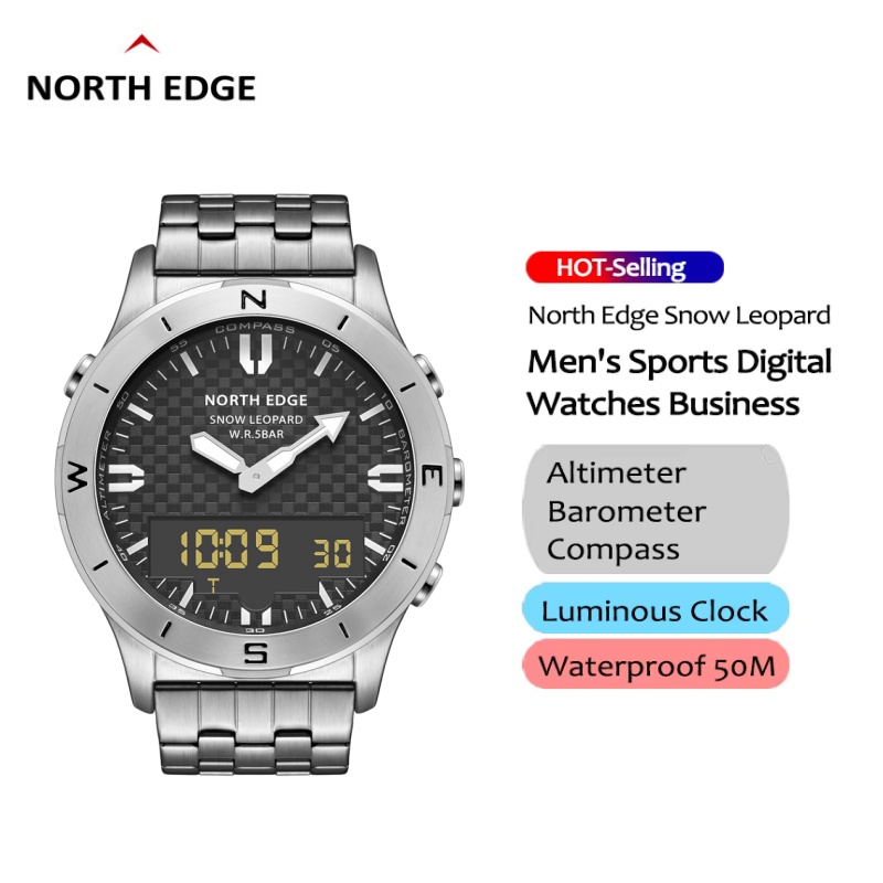 Altimeter Compass Watch - Relógio Digital Masculino NORTH EDGE para