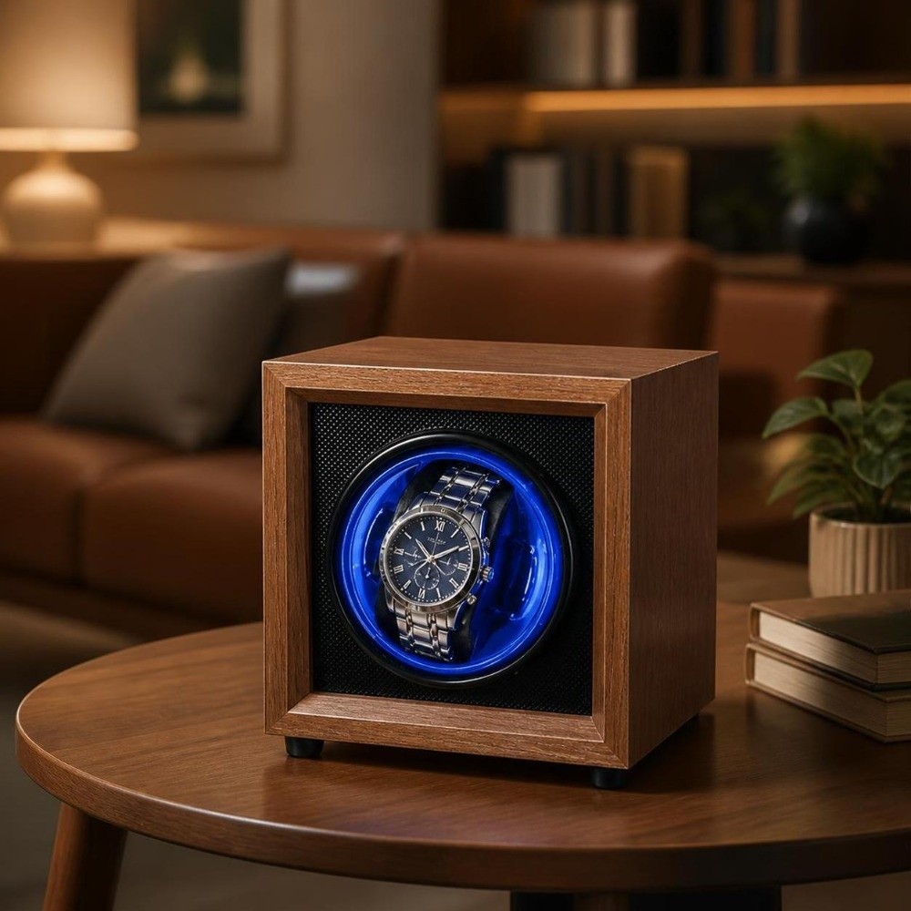 Watch Winder Single - Caixa de Madeira para Relógio Automático