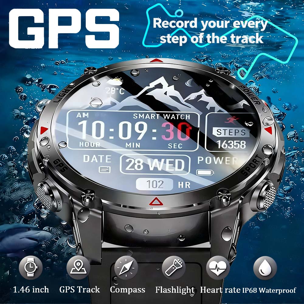 Altimeter Compass Watch - Novo Relógio Inteligente Militar GPS de