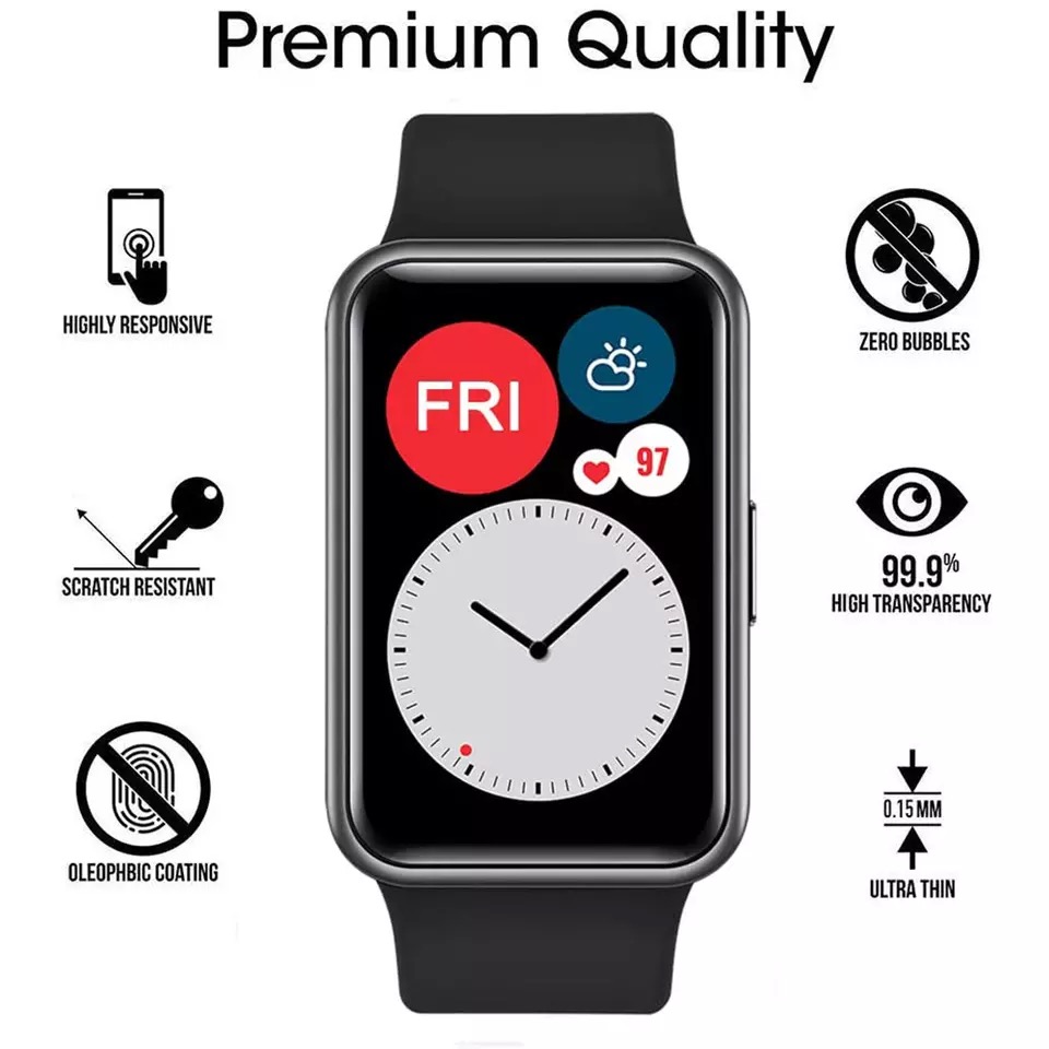 Huawei Smartwatch Watch Fit - Película Protetora de Vidro Flexível para