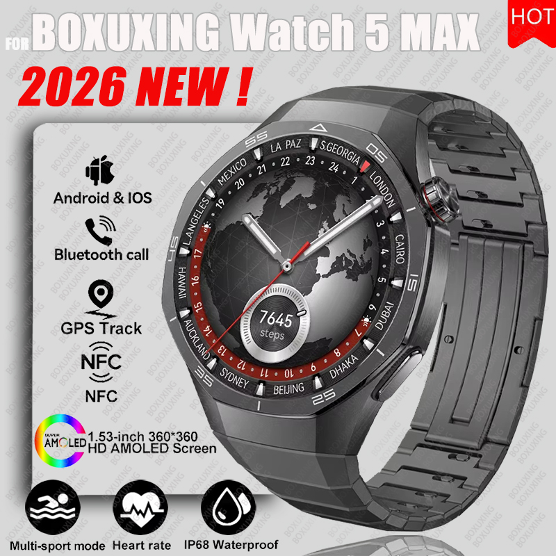 Smartwatch Watches For Women With Gps - 2026 novo boxuxing relógio 5 max