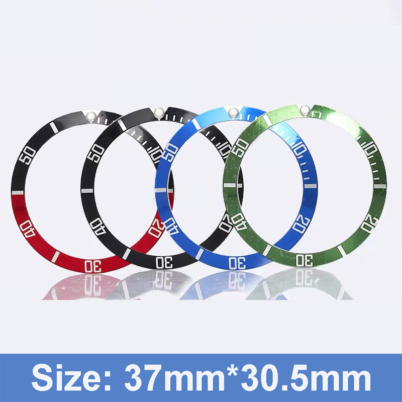 Watch Bezel Insert - 37*30.5mm relógio rosto de alumínio laço