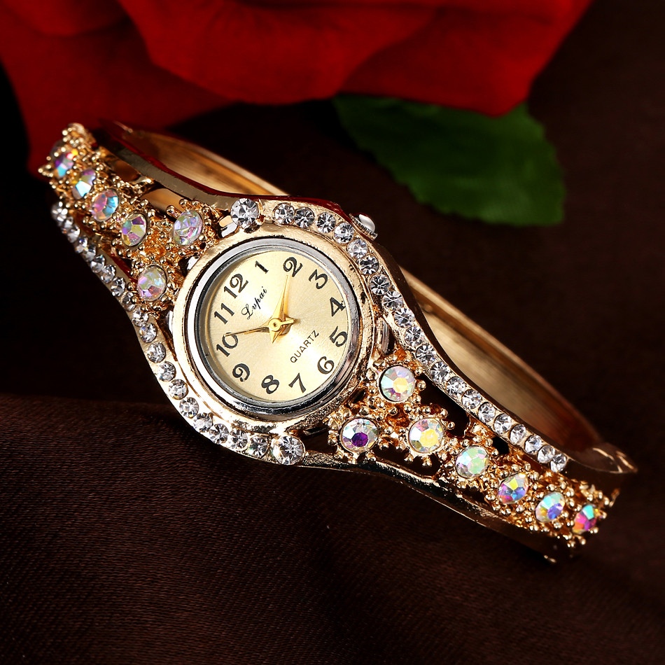 Watch Bezel Insert - Luxo feminino colorido diamante moldura elegante