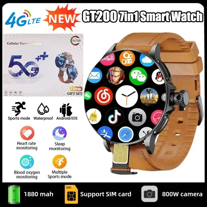 Smartwatch Watches For Women With Gps - Relógio inteligente GT200 5G, com ecrã