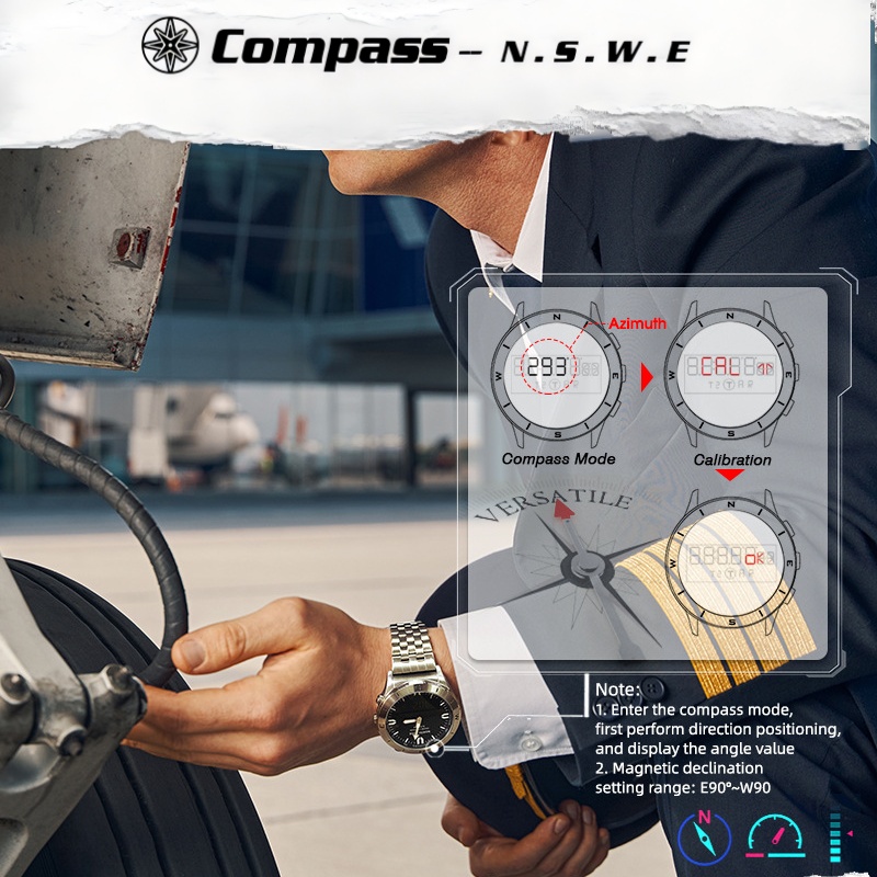 Relógio Digital Masculino NORT - Altimeter Compass Watch avaliação e preço