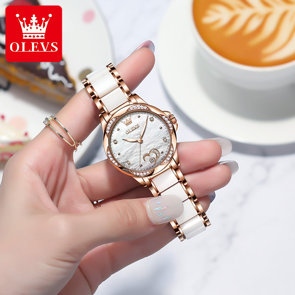 Olevs 6631 relógio mecânico au - Watch Bezel Insert avaliação e preço